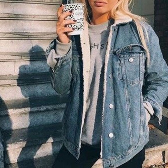 Wilfred Jackets & Blazers - Wilfred Harnett Sherpa Denim